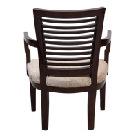 Aura Teak Wood Arm Chair in Brown color back view