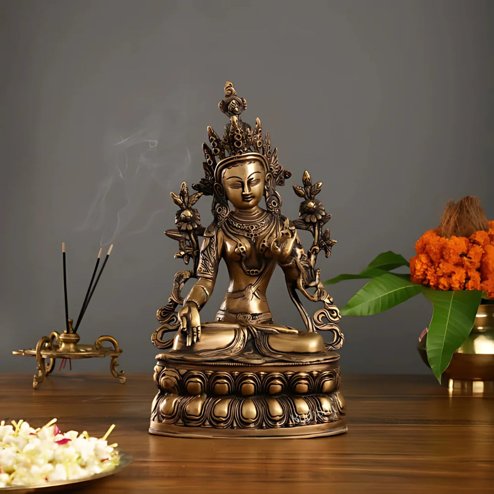 Avalokiteshvara Brass Idol lifestyle view