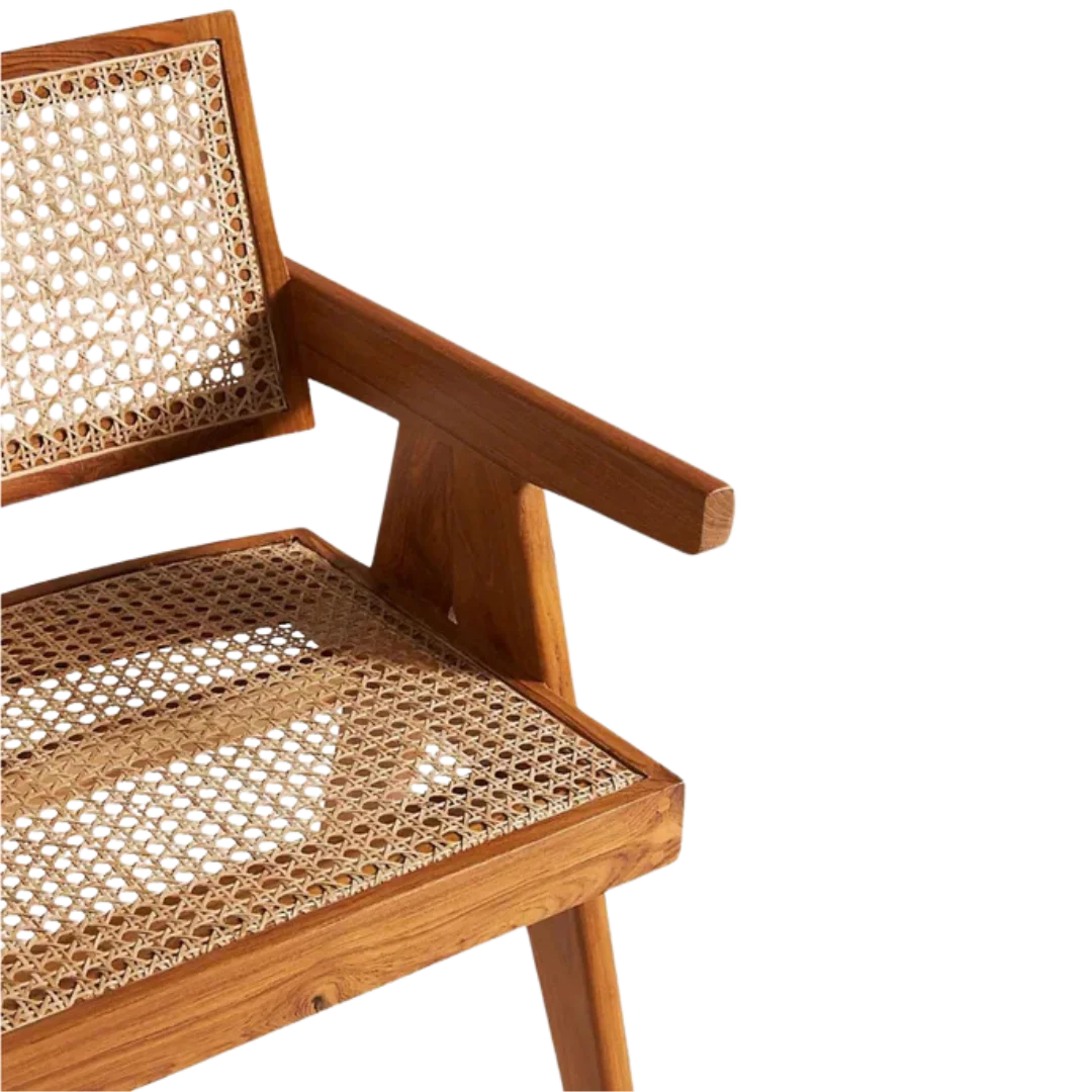 Avira Teak Wood Cane Chairs view