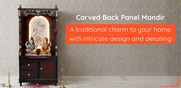 BANNER OF  Mandir With Carved Back Panel