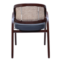 Back View of Arbor Teak Wood Arm Chairs (Brown Grey)