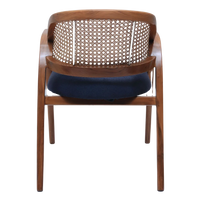 Back View of Arbor Teak Wood Arm Chairs (Teak Blue)