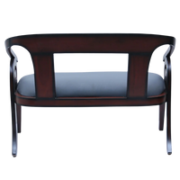 Back View of Arlaxa Solid Wood Love Sofa (Brown Grey)