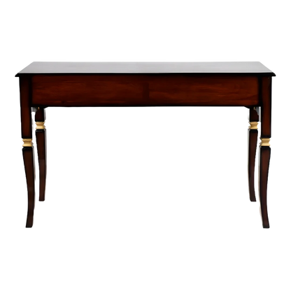 Back View of Dignify Solid Wood Console Table (Brown Gold)