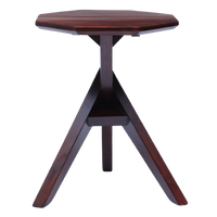 Back View of Hexon Teak Wood Coffee Table (Brown)