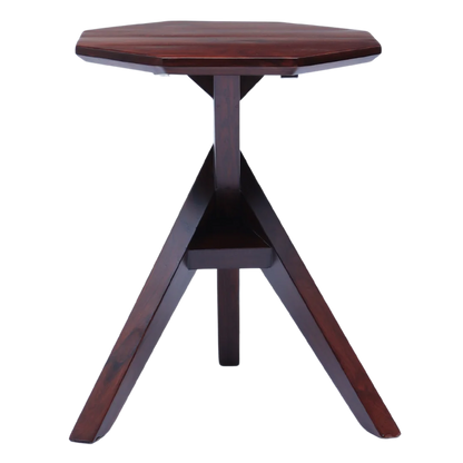 Back View of Hexon Teak Wood Coffee Table (Brown)