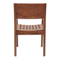 Back View of Raviso Teak Wood Bedroom Chairs (Teak)