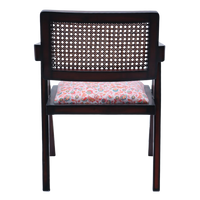 Back View of Sora Teak Wood Lounge Chairs (Brown White)