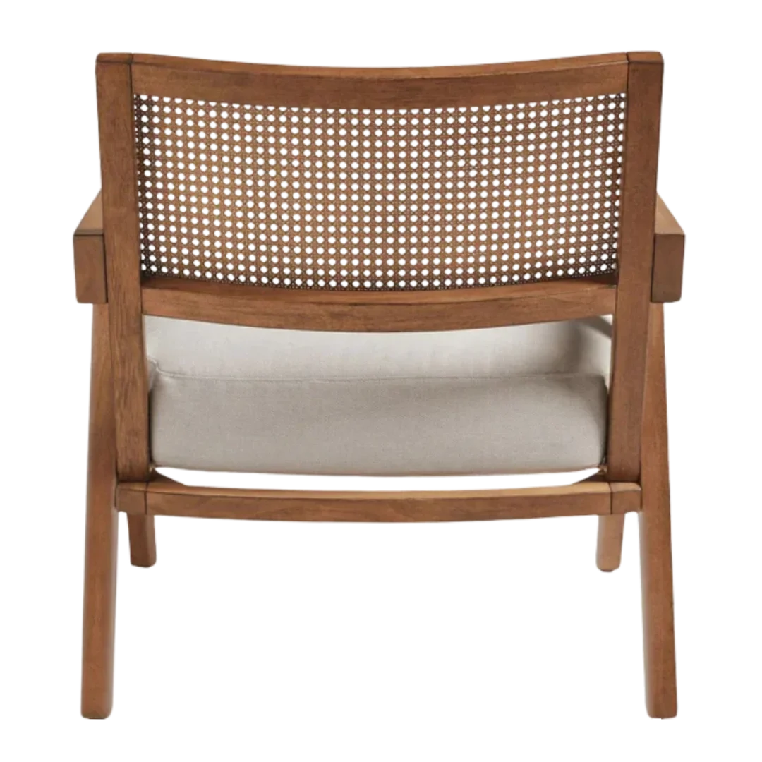 Back View of Velora Teak Wood Lounge Chairs (Teak)