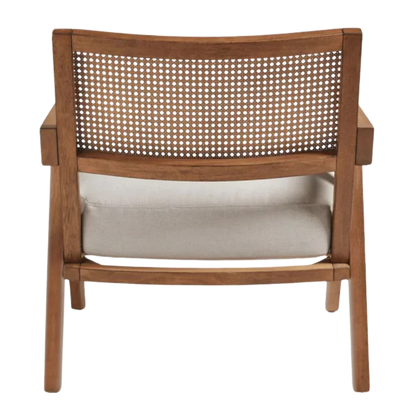 Back View of Velora Teak Wood Lounge Chairs (Teak)