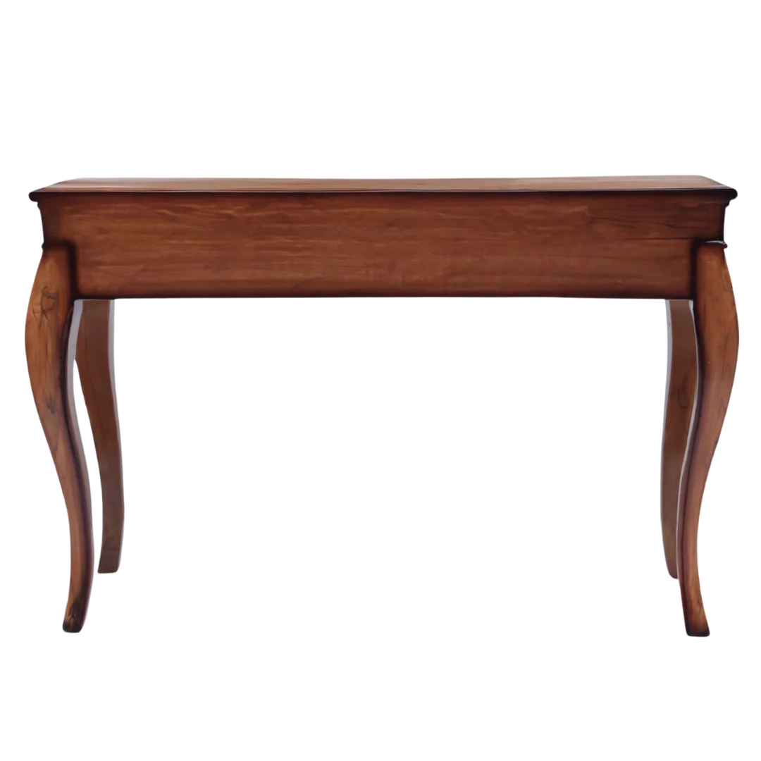 Back View of Vortex Solid Wood Console Table (Teak Gold)