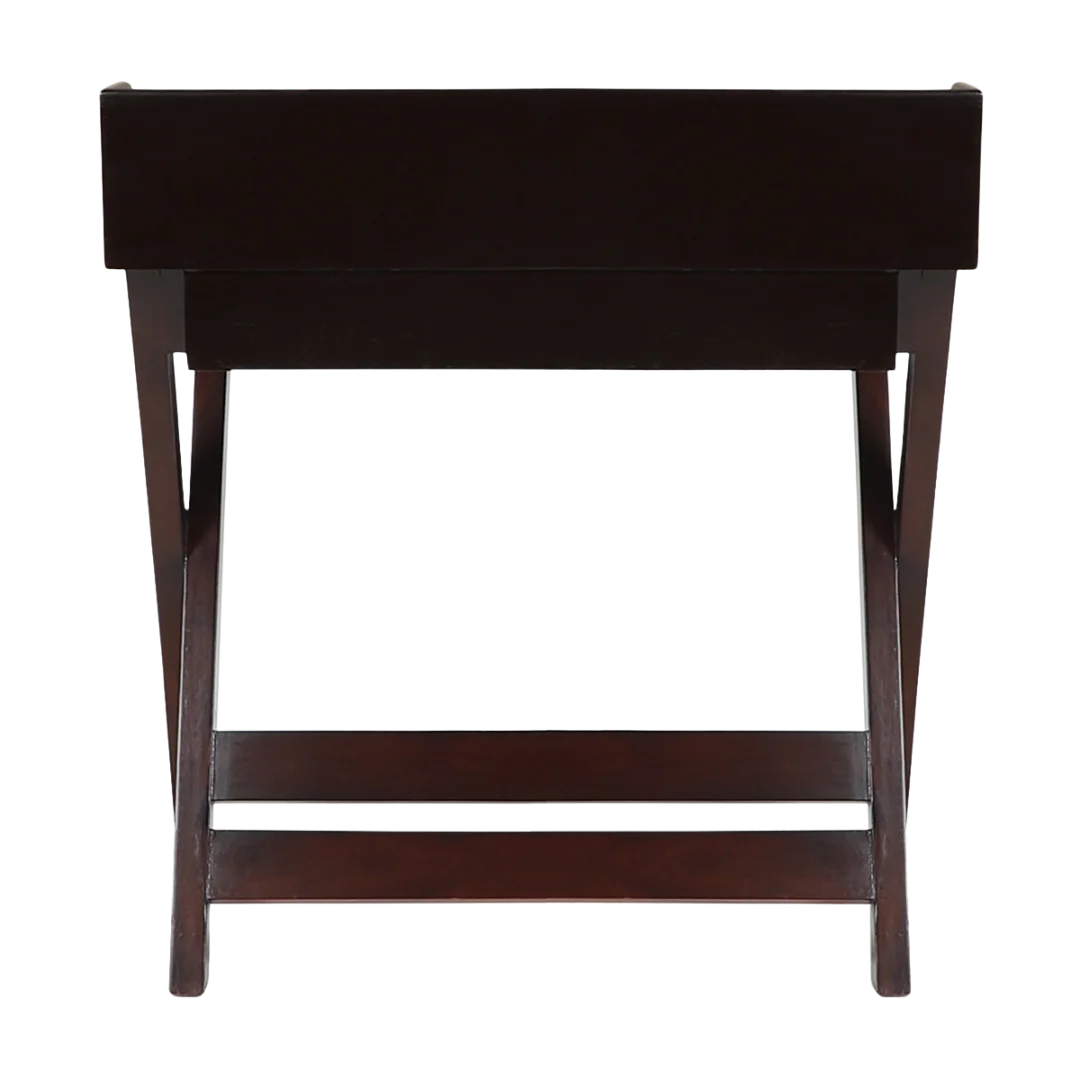 Back View of Wisdom Solid Wood Writing Table (Brown)