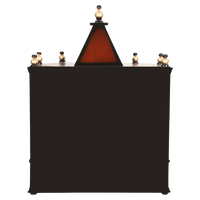 Anugrah Wall Mount Pooja Mandir without Door (Brown Gold)