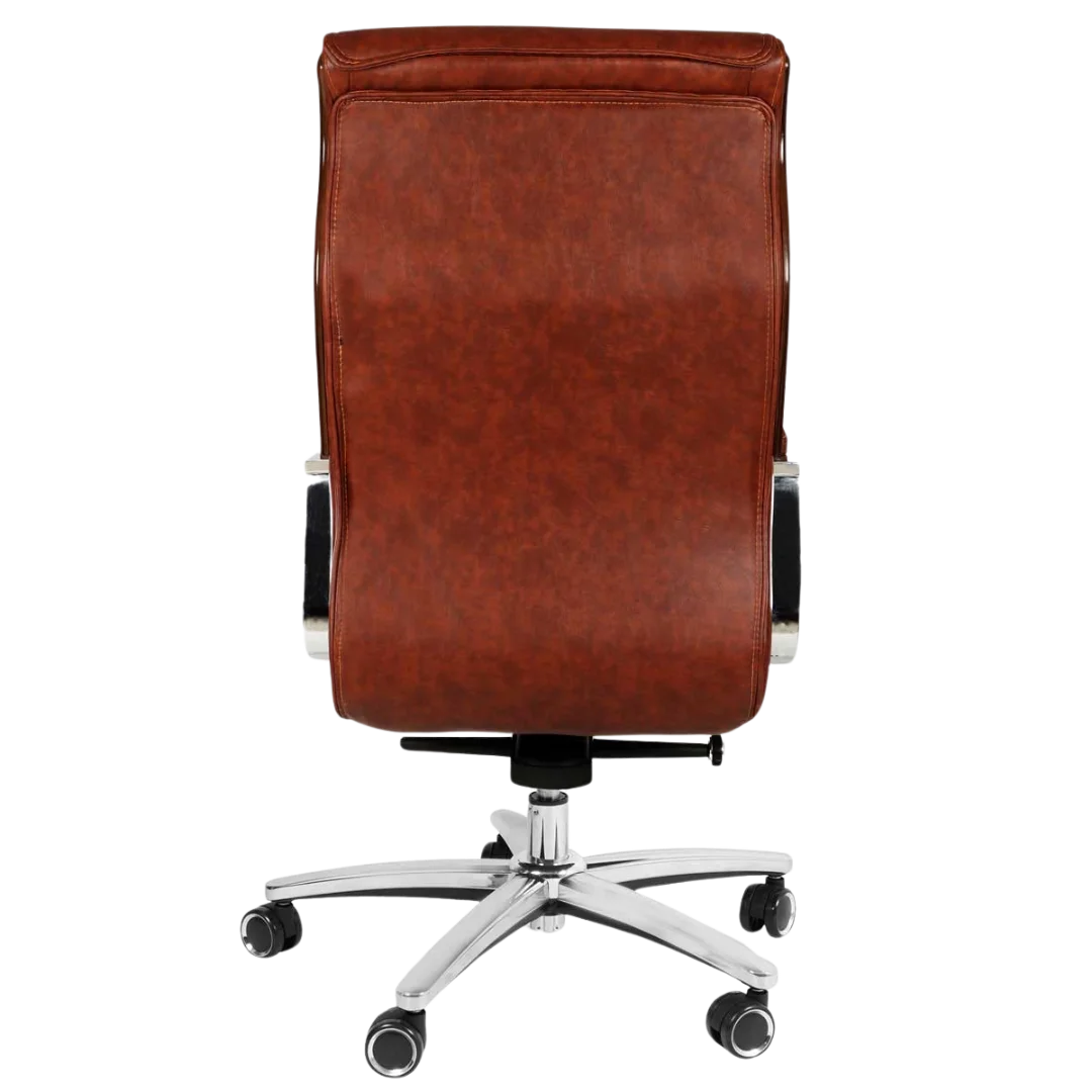 Backside View of Presidency Recliner Office Executive Chair (Brown)