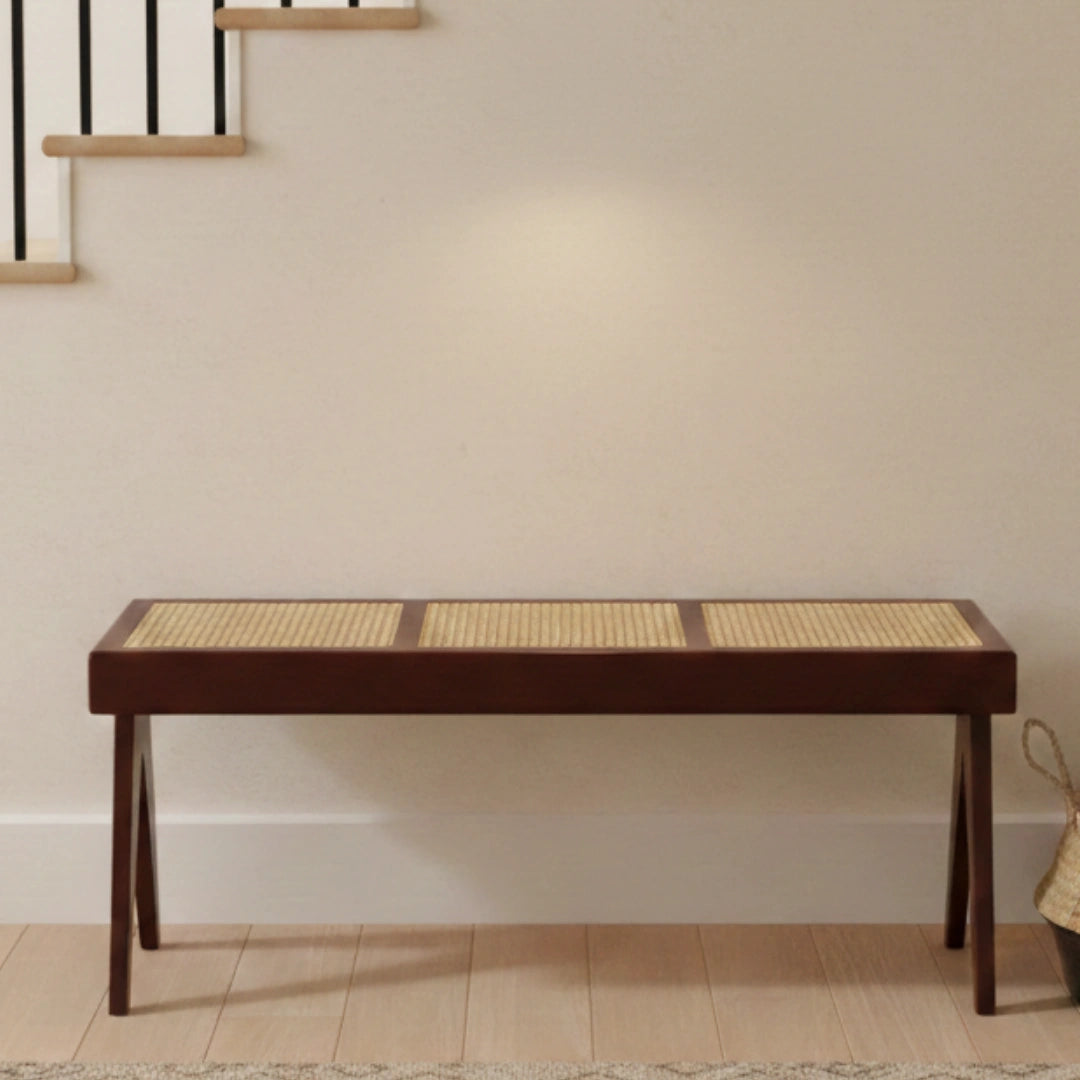 Benesta Teak Wood Bench (Brown) lifestyle image
