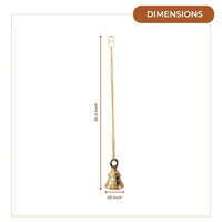 Bhakti Brass Pooja Bell dimensions