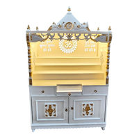 Bhaktisthal Teak Wood Mandap (White) Light  view