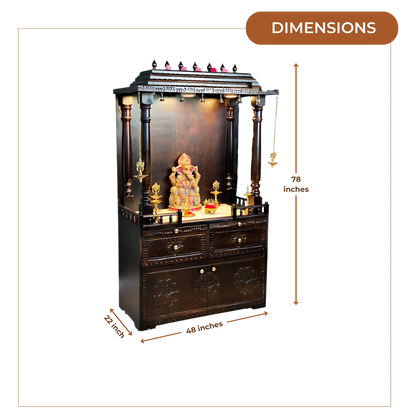 Bhaskara-Sheesham-Wood-Mandap-Brown-Dimensions