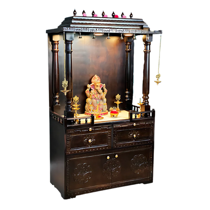 Bhaskara Sheesham Wood Mandap (Brown) Side Angle 