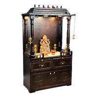 Bhaskara Teak Wood Mandap (Brown) Side Angle 