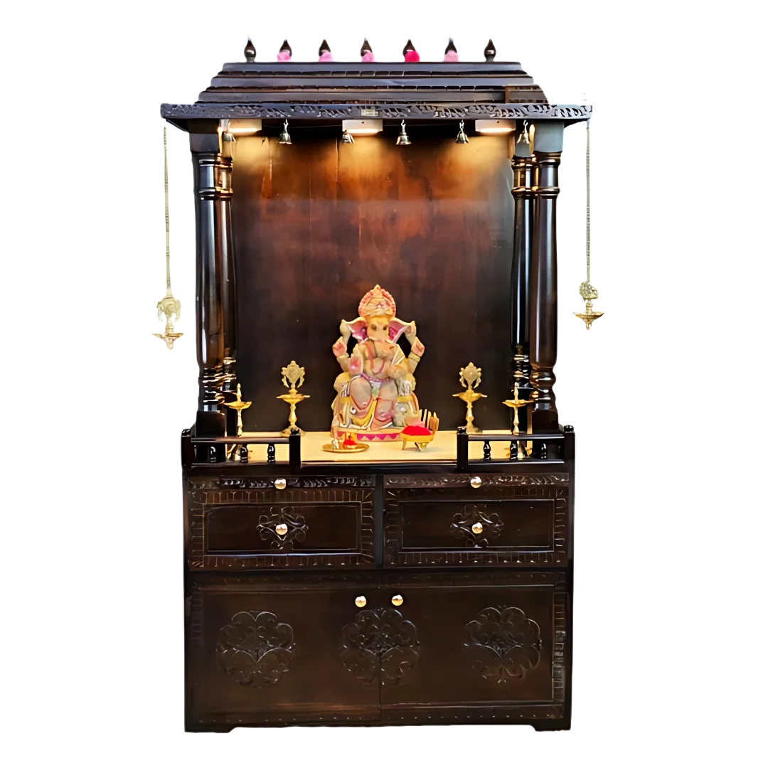 Bhaskara Sheesham Wood Mandap (Brown) Front view