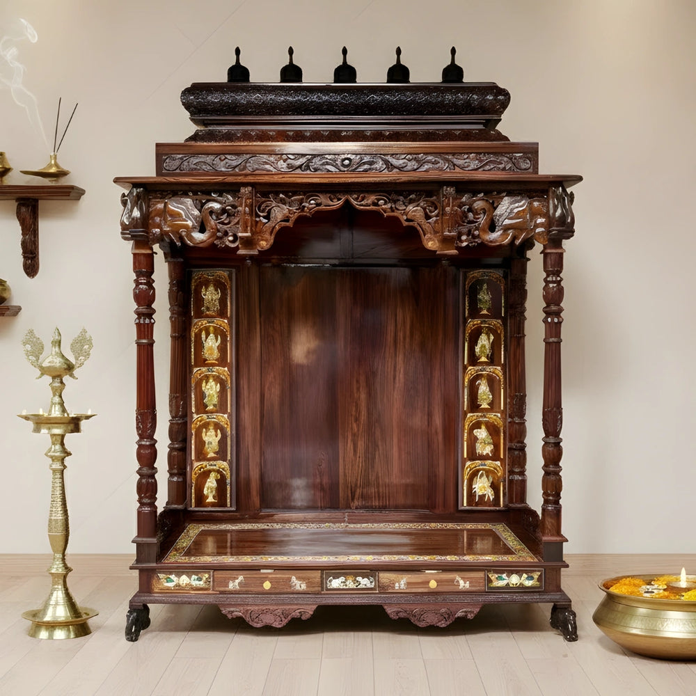 Bhavani Teak Wood Mandap (Brown) lifestyle view 