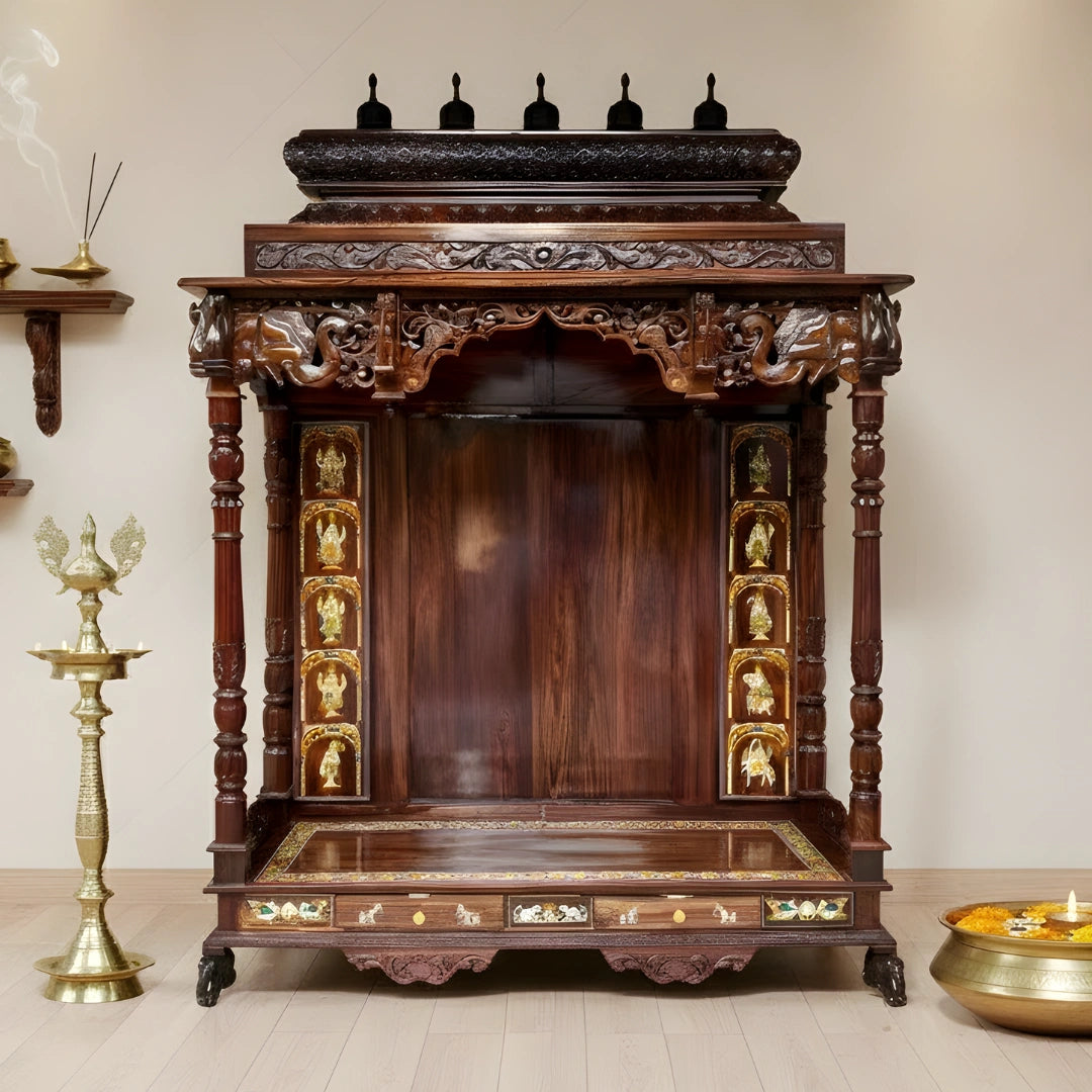Bhavani Teak Wood Mandap (Brown) lifestyle view 