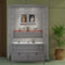 Bheema Teak Wood Pooja Mandap with Door (White) lifestyle view