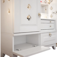 Bheema Teak Wood Pooja Mandap with Door(White) Zoom View