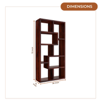  Booksy Wood Book Shelf (Brown) dimensions