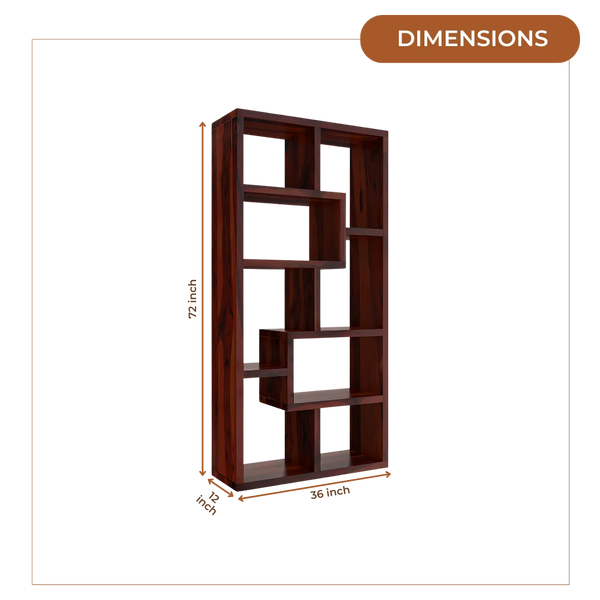  Booksy Wood Book Shelf (Brown) dimensions