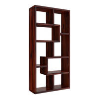  Booksy Wood Book Shelf (Brown) side angle