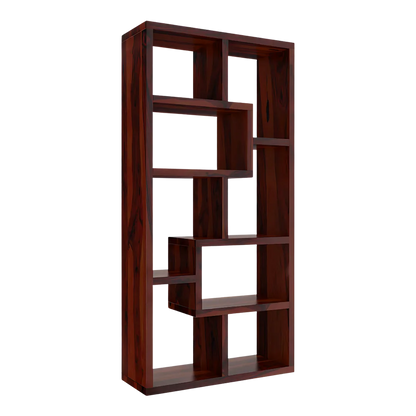  Booksy Wood Book Shelf (Brown) side angle