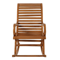 Boston Teak Wood Rocking Chair in Mahogany color front view