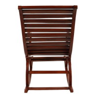 Boston Teak Wood Rocking Chair in Brown color back view