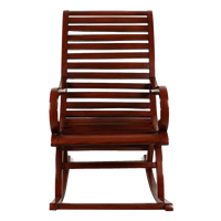 Boston Teak Wood Rocking Chair in Brown color front view