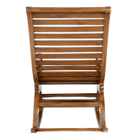 Boston Teak Wood Rocking Chair in Teak color back view