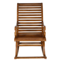 Boston Teak Wood Rocking Chair in Teak color front view