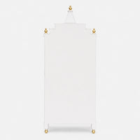 Brahma Kostha Large Floor Rested Pooja Mandap (White Gold) Back View