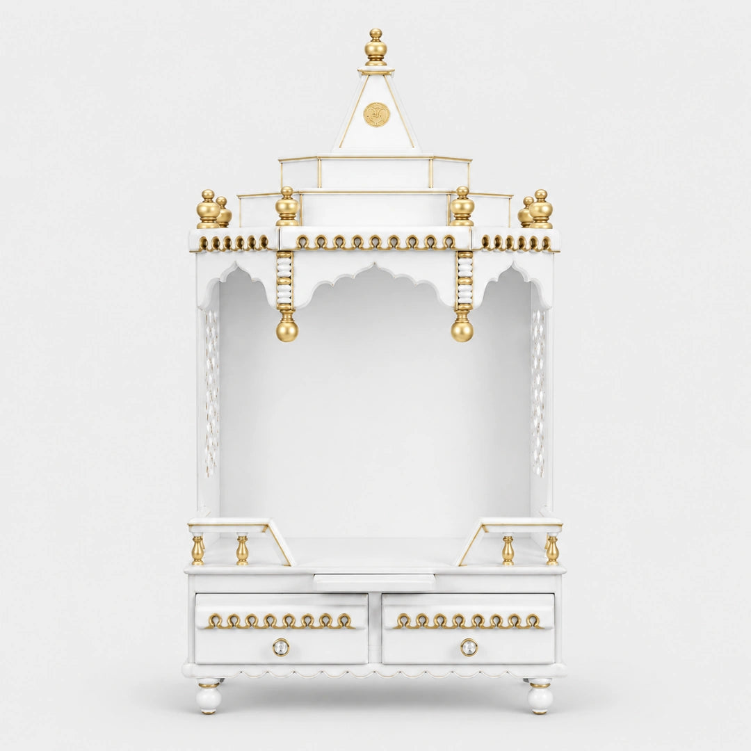 Brahma Sthana Medium Floor Rested Pooja Mandir Front Image