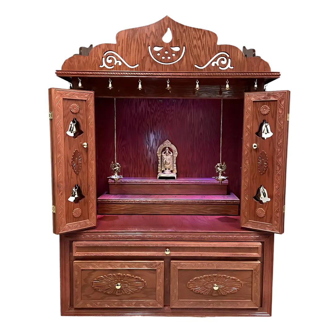 Brahmajyoti Teak Wood Mandap (Mahogany) front view
