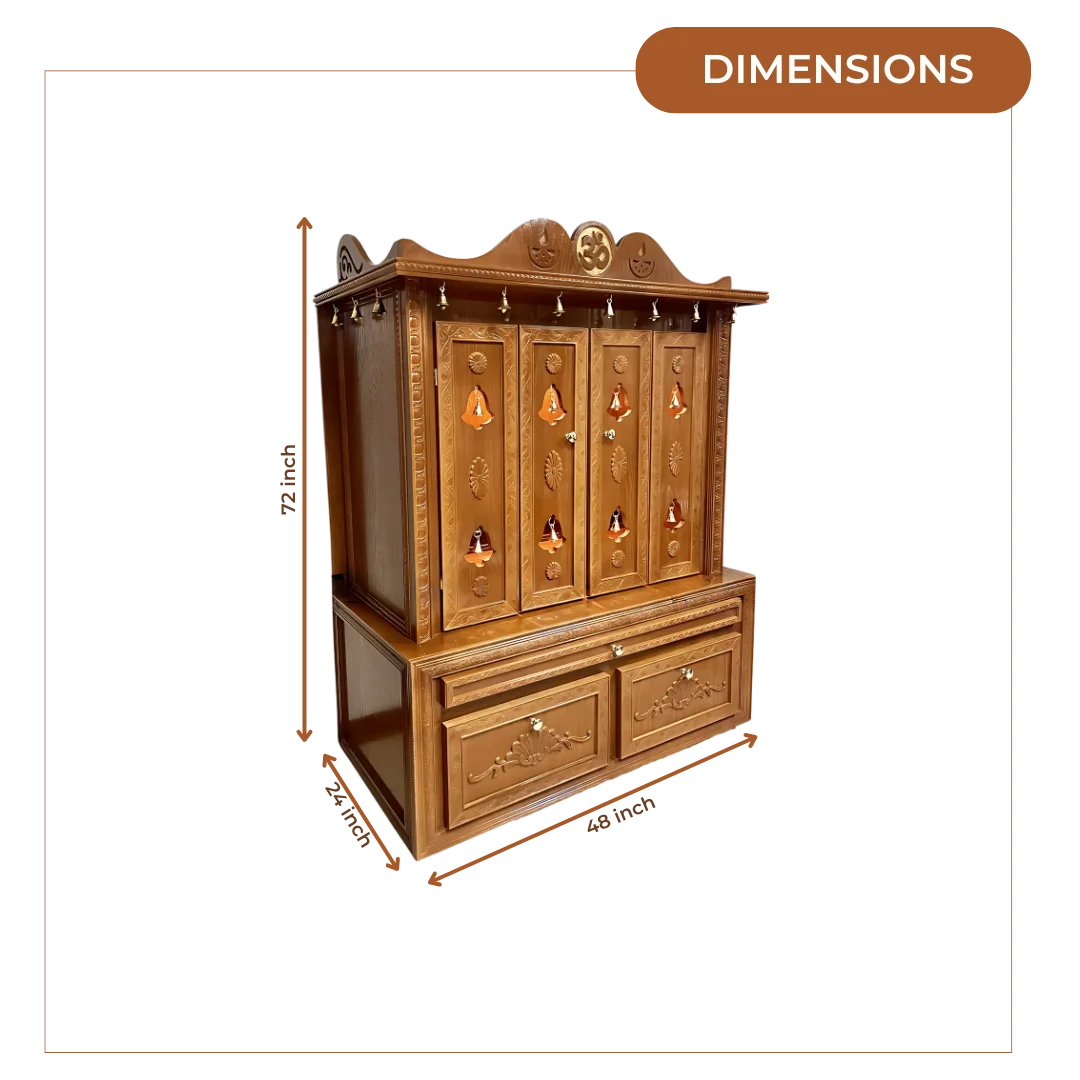 Brahmajyoti Teak Wood Mandap (Teak) dimensions 