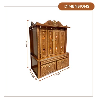 Brahmajyoti Teak Wood Mandap (Teak) dimensions 