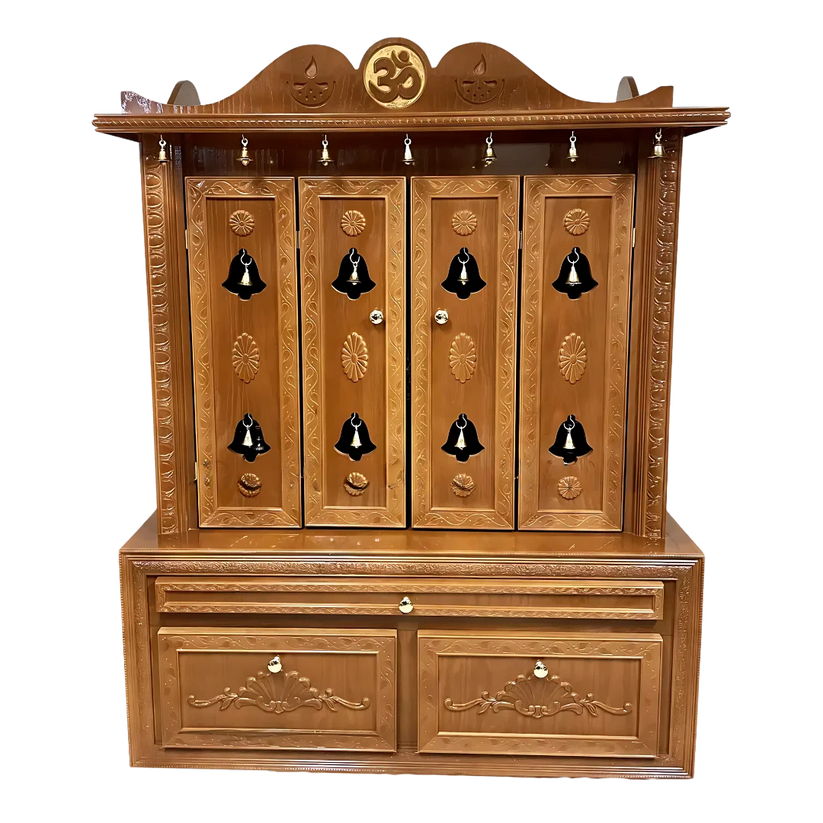 Brahmajyoti Teak Wood Mandap Teak with Door