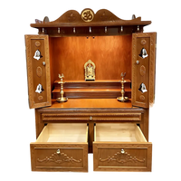 Brahmajyoti Teak Wood Mandap (Teak) open door view