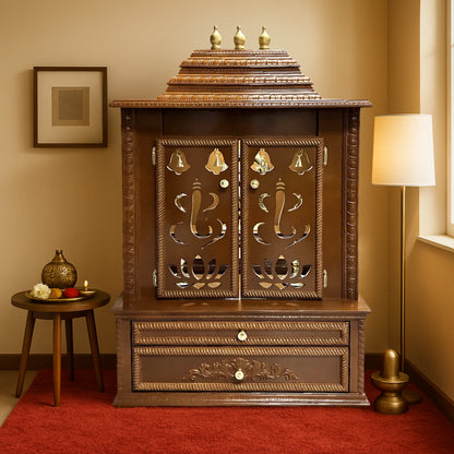 Brahmjyot Teak Wood Mandap (Brown) lifestyle view