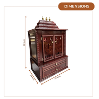 Brahmjyot Teak Wood Mandap (Cherry) dimensions