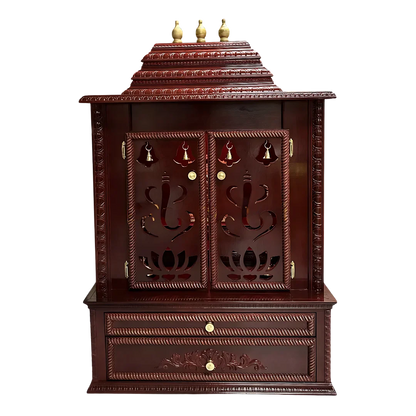 Brahmjyot Teak Wood Mandap (Cherry) front view