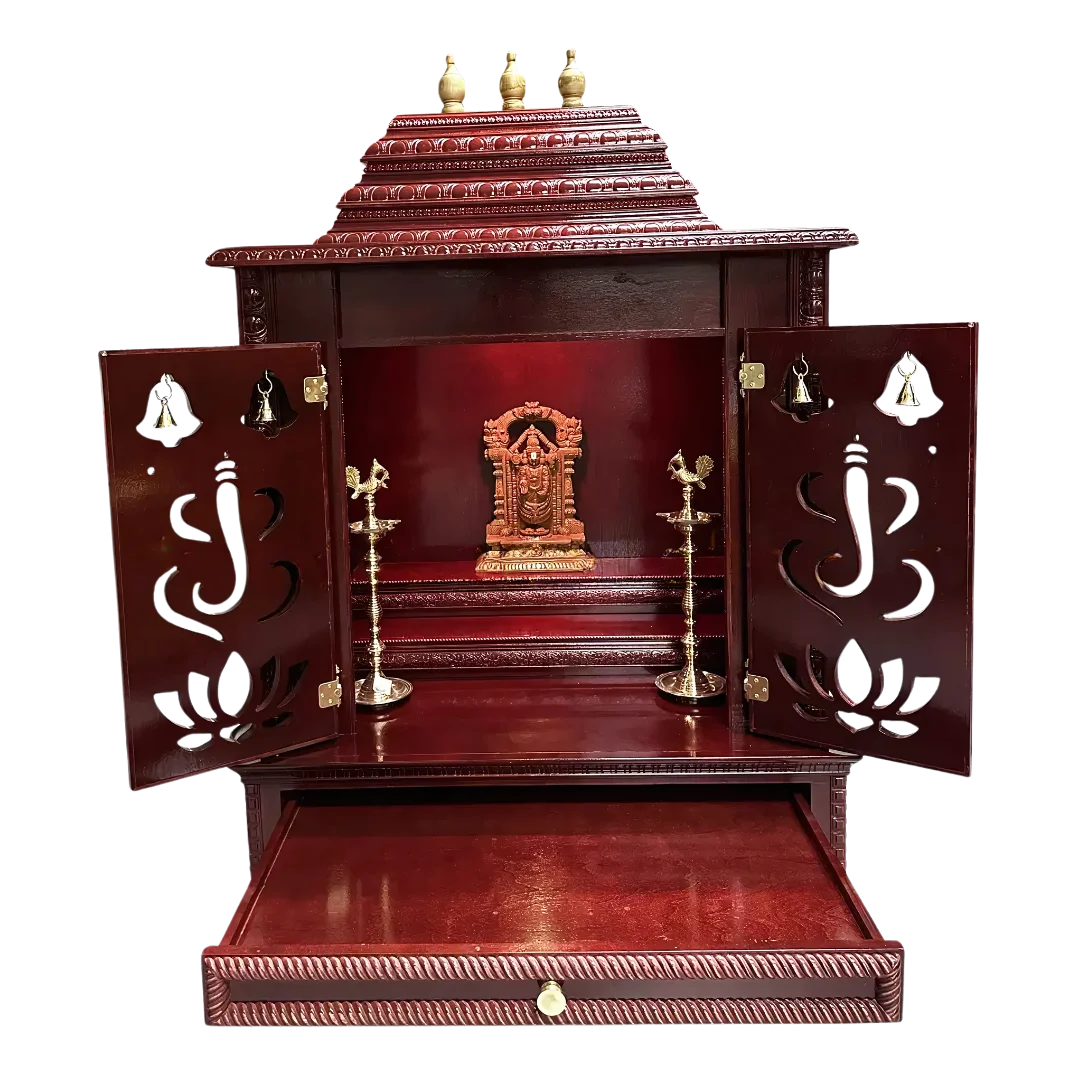 Brahmjyot Teak Wood Mandap (Cherry) open door view