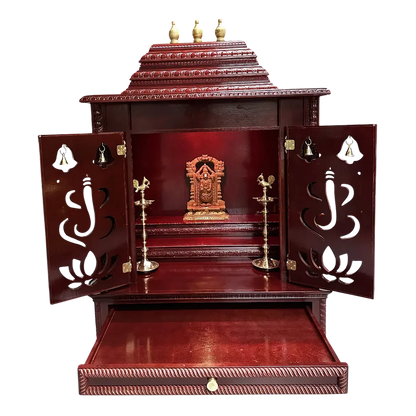 Brahmjyot Teak Wood Mandap (Cherry) open door view